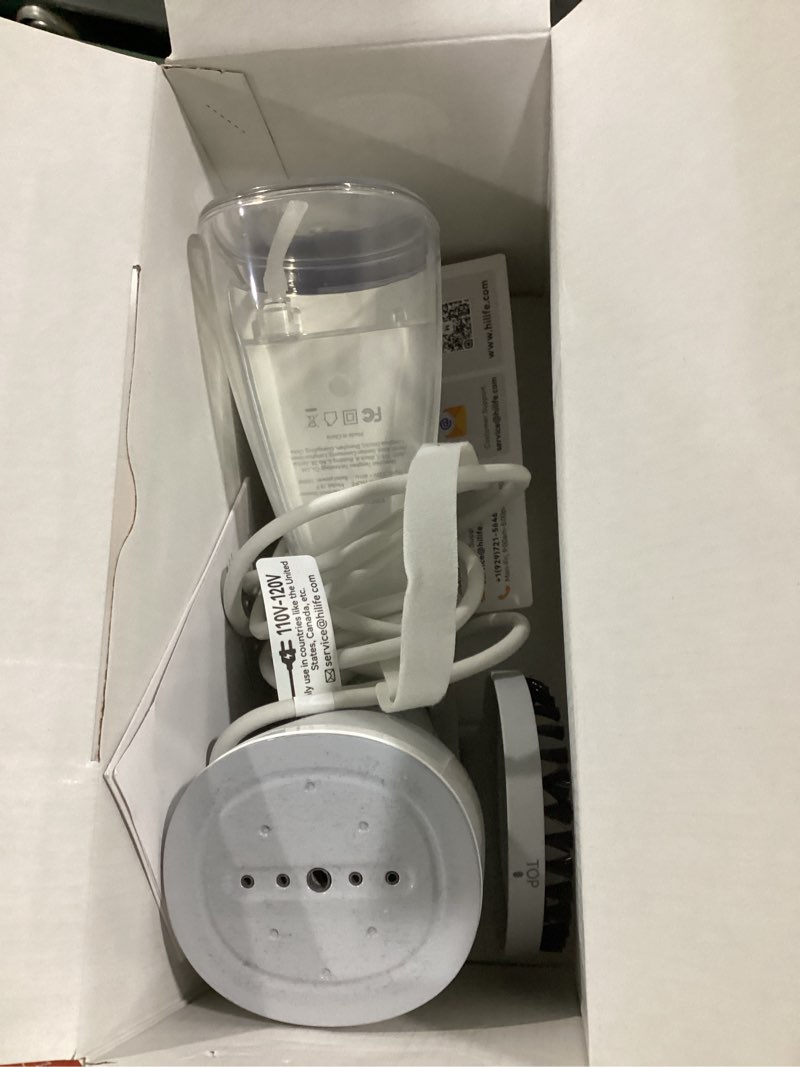 Condition photo showing New/Like New for hilife upgraded steamer for clothes, handheld & portable, 1100w powerful steam, 300ml big capacity & no leak design, 30s fast heat-up, quick wrinkle remover, compact size for travel, only 120v 4-white