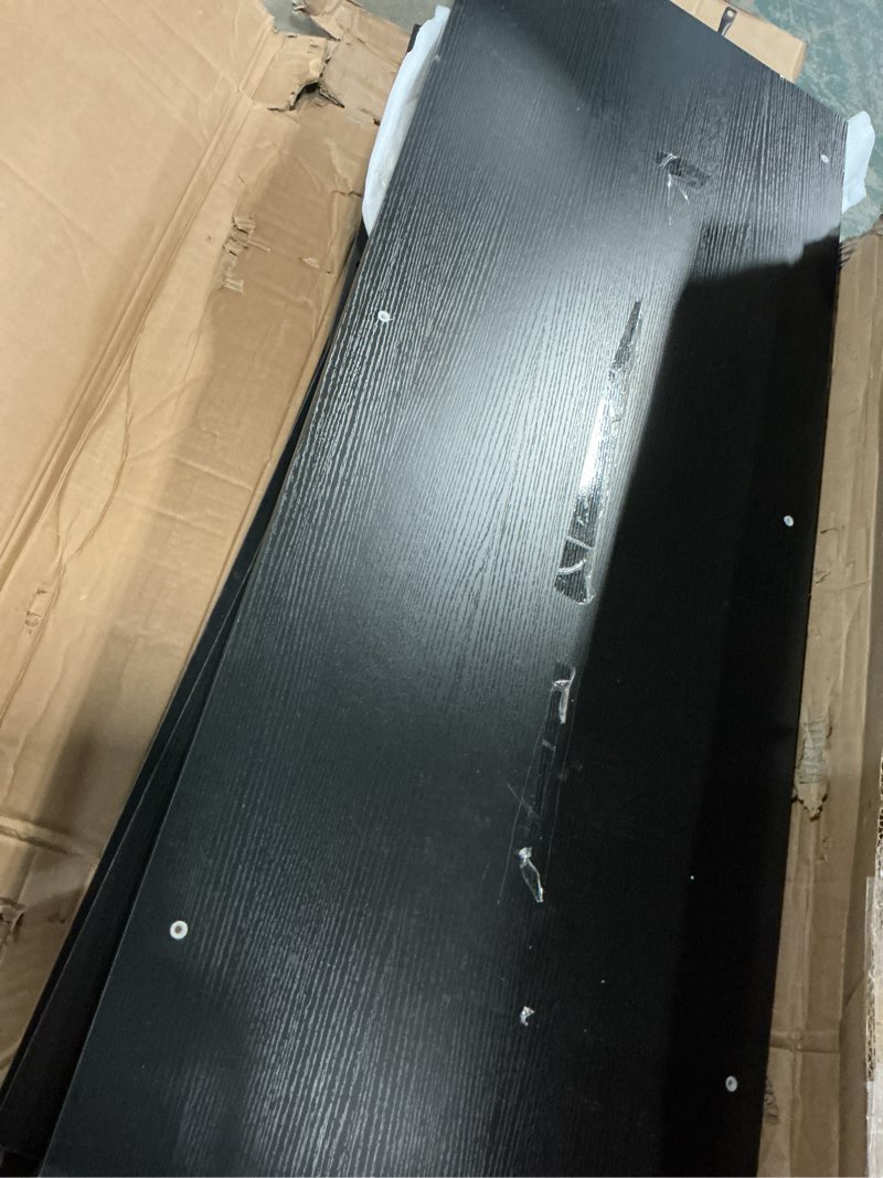 Condition photo showing As Is for 59" reversiable l-shaped electric standing desk adjustable height gaming stand up corner desk sit stand home office computer desk with splice board black carbon