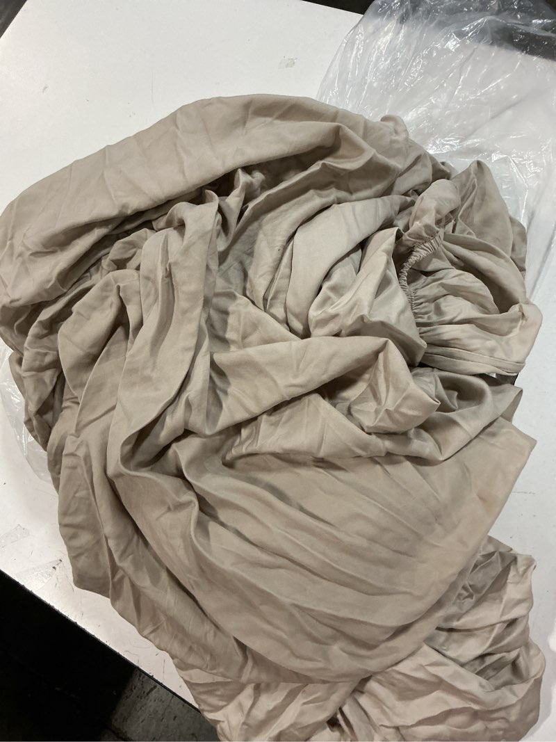 quince bamboo sheet set queen sand 