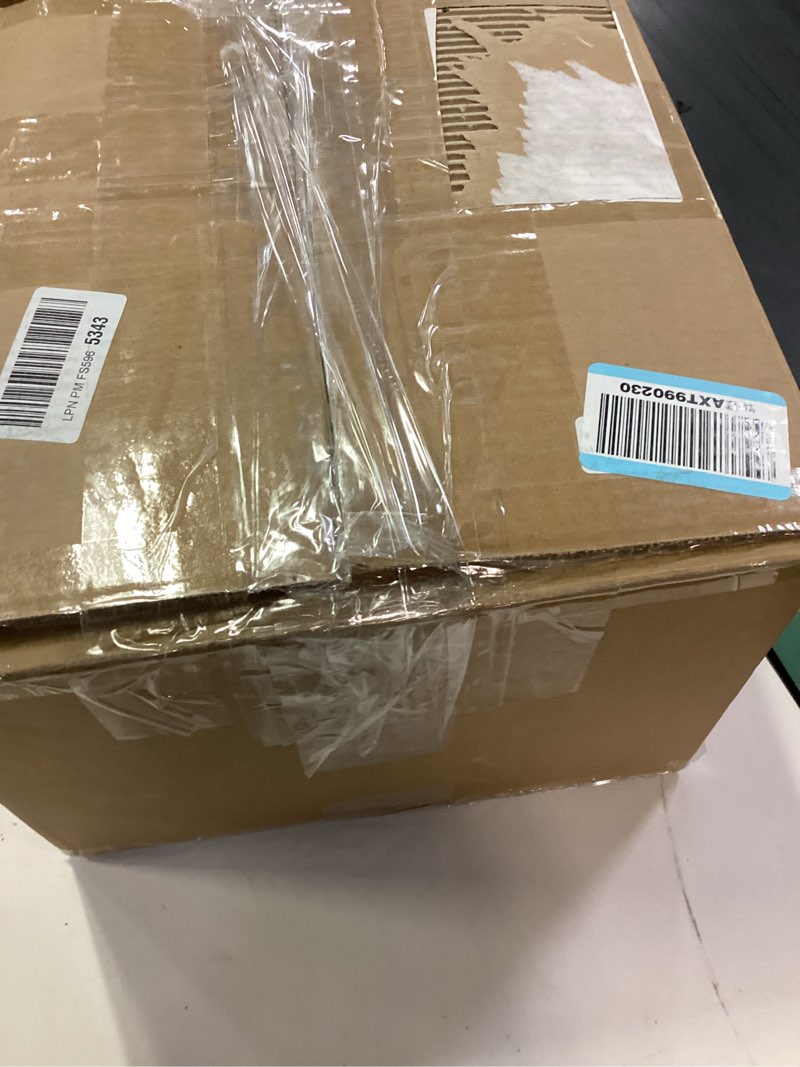 Condition photo showing New/Like New for amazon basics 2.1-qt (2.0l) electric deep fryer with 8-cup oil capacity, timer, adjustable temperature, easy draining basket, viewing window, 1500w, black 2.1-qt, black