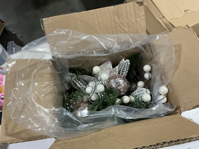 Condition photo showing Good Condition for Lighted Christmas Nutcracker Resin Nutcracker Soldiers Doll 16 Inch Pink Nutcracker Figures with Timer Christmas Poinsettia Pine Needles and White Berries for Holiday Party Tabletop Xmas Decor