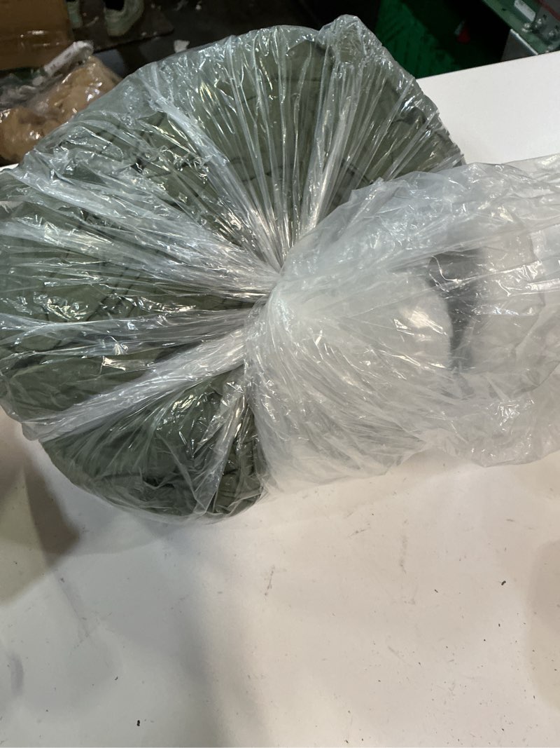 Condition photo showing As Is for bamboo duvet cover, king/cal king, olive