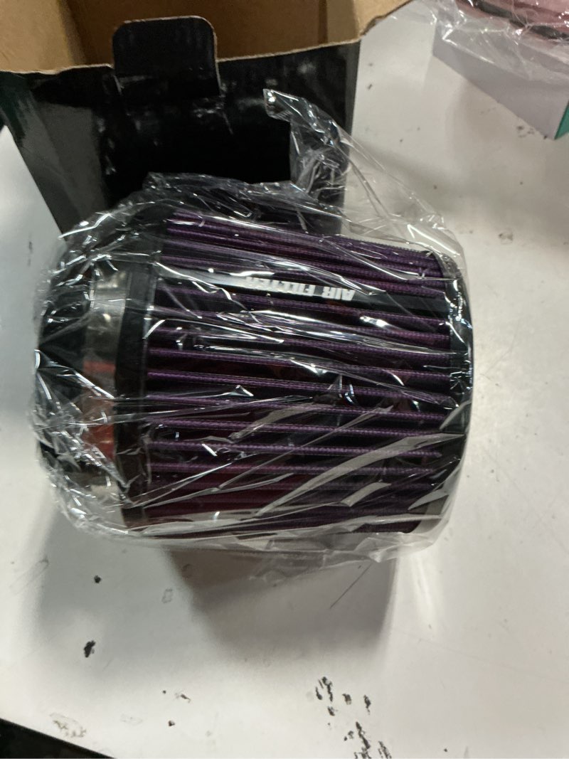 Condition photo showing New/Like New for 3" 3.5" 4" inlet car replacement cold air intake filter 76mm 89mm 102mm 3 sizes in 1 high flow performance cone air filter (purple)