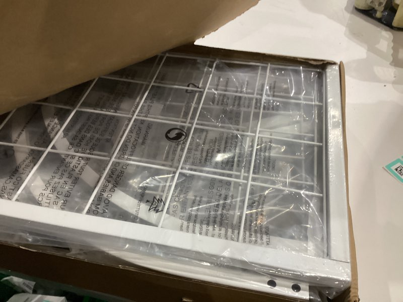 Condition photo showing New/Like New for vgmiu grid wall panel 1pcs display stand 2' x 5.2' ft white grid wall panels movable retail display racks floorstanding gridwall heavy duty with wheel for art craft photo displays fair trade show white 5.2 ft