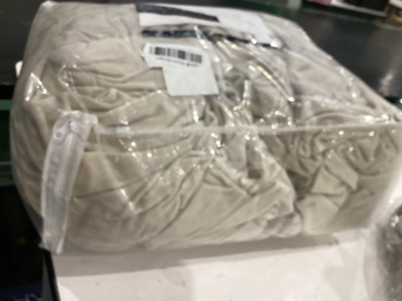 Condition photo showing As Is for h.versailtex velvet stretch individual chaise cover sectional couch covers for l shaped sofa both left/right furniture protector seat cushion sofa cover (1 piece chaise cover, french oak) french oak chaise cover