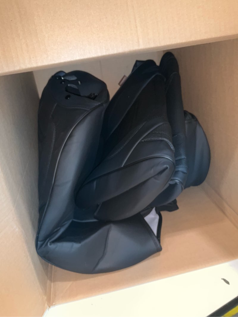 Condition photo showing Good Condition for black car seat covers front pair, breathable leather automotive front seat covers & headrest for comfortable driving, universal auto interior fit for most kinds of vehicles, suv, sedans elegant black front pair