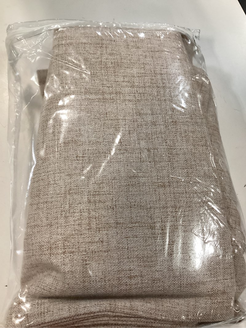 Condition photo showing Good Condition for miulee linen textured curtains for bedroom solid 100% blackout thermal insulated natural beige grommet room darkening curtains & drapes luxury decor for living room nursery 52 x 54 inch (2 panels) beige 52"w x 54"l (pack of 2)