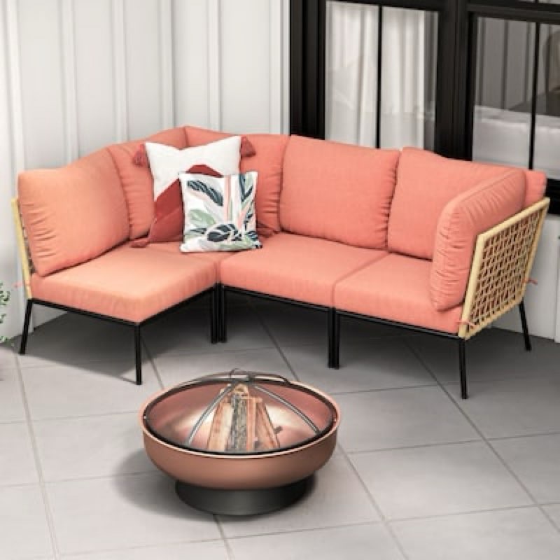 origin 21 29.53-in w steel round portable wood-burning fire pit