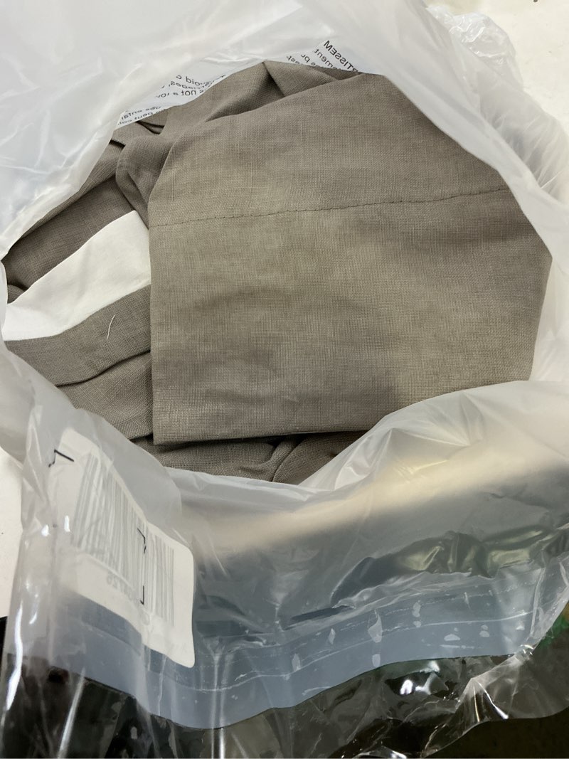 Condition photo showing Good Condition for european linen curtain, 48x96, grey