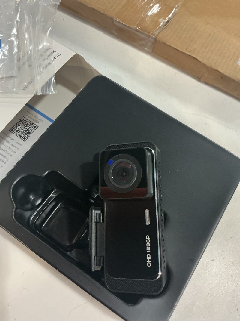 Condition photo showing New/Like New for dash cam 1296p front dashcam, v300 wifi dash camera for cars with app, night vision, mini hidden single car camera, loop recording, 24h parking mode, support 256gb max, black
