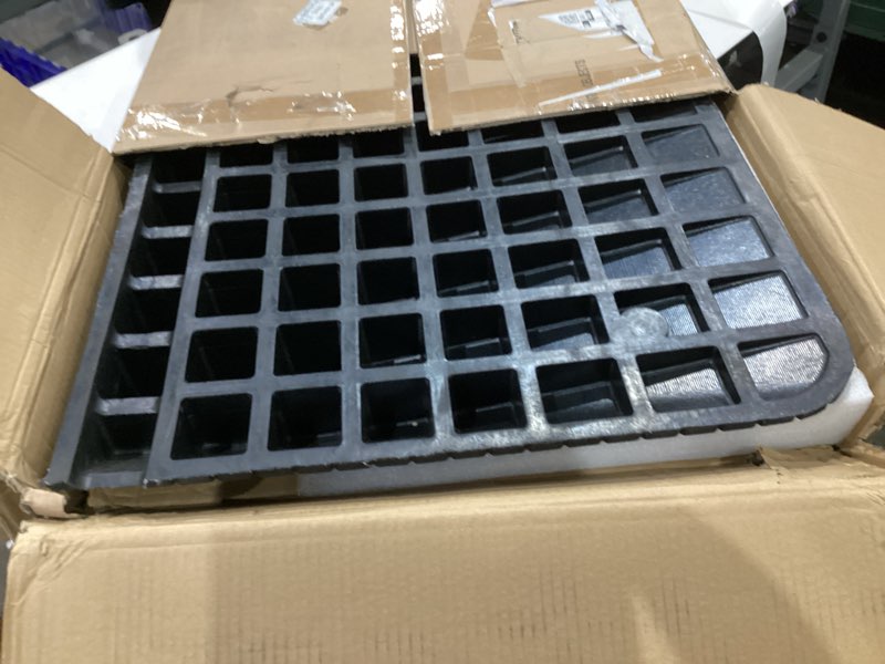 Condition photo showing Good Condition for vevor door threshold ramp 1‘’ rise aluminum alloy threshold ramp rated 800 lbs load capacity, handicap ramps for home steps for wheelchair, scooters, power chairs, walkers, bicycle, tricycle 1" rise gray