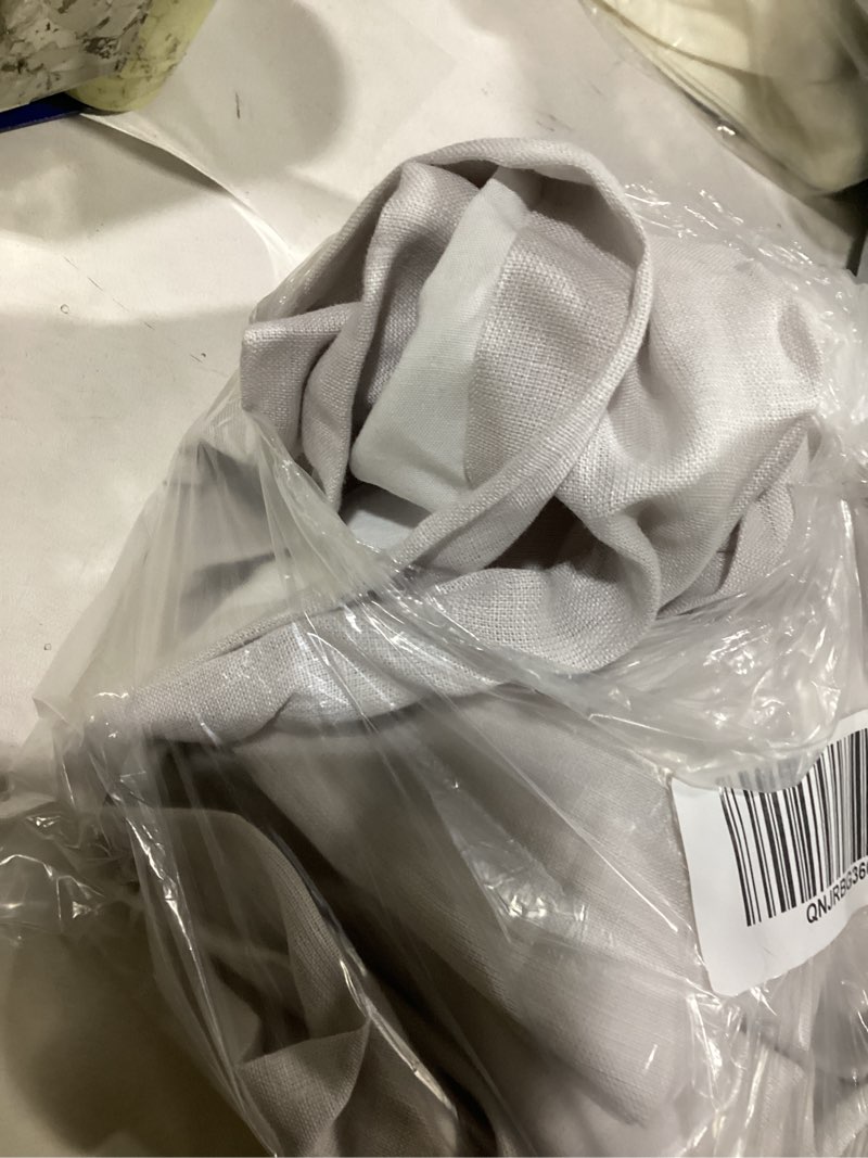 Condition photo showing Good Condition for curtains linen grrey white quince