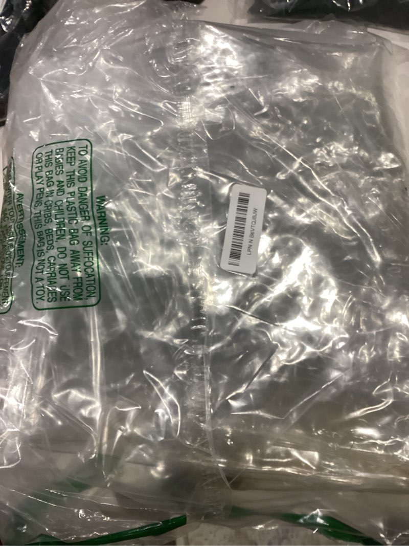 Condition photo showing As Is for waterproof clear tarp, 8x10ft heavy duty pvc tarpaulin with grommets clear vinyl tarps for outdoor porches, tear resistant for greenhouse outdoor, plant, garden, chicken coop, patio roofs