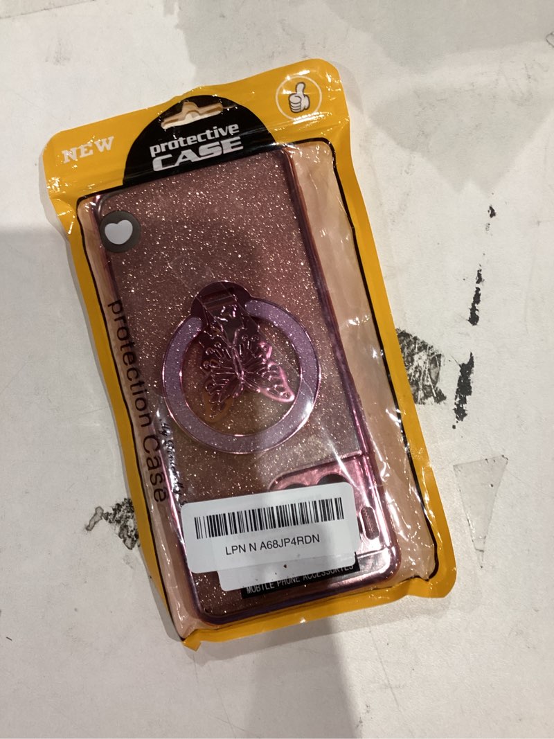 Condition photo showing As Is for Phone Case for T-Mobile Revvl 7 Pro [Compatible with Magsafe] with Butterfly Kickstand & Lanyard Soft TPU Bling Clear Shockproof Protection Cover for Revvl 7 Pro Case, Rose Gold Rose Gold T-Mobile Revvl 7 Pro