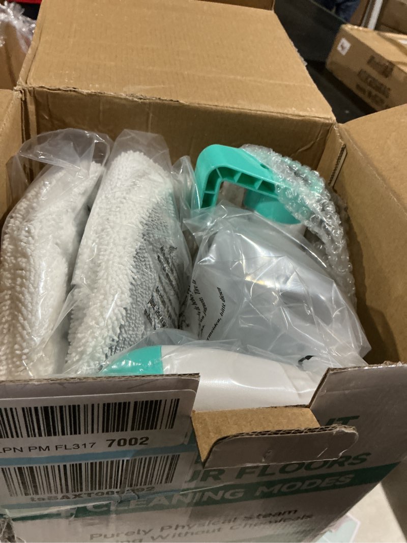 Condition photo showing Good Condition for Angtra Scrubbing Steam Mop with Rotating Mop Pads, All-in-One Hard Floor Cleaner with LED Headlights, Steam & Spin Control, 6 Soft Scrub Pads, Swivel Steering, FS07 White