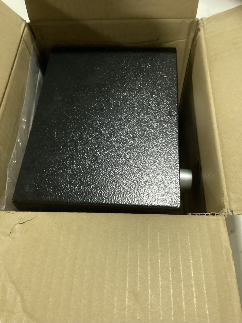 Condition photo showing Good Condition for SereneLife Premium Steel Digital Safe Box - 9.1" x 6.7" x 6.7" | Secure Storage for Cash, Firearms & Jewelry | Great For Hotels, Cabinets & Home Use | Electronic & Mechanical Access | 2 Keys | Black