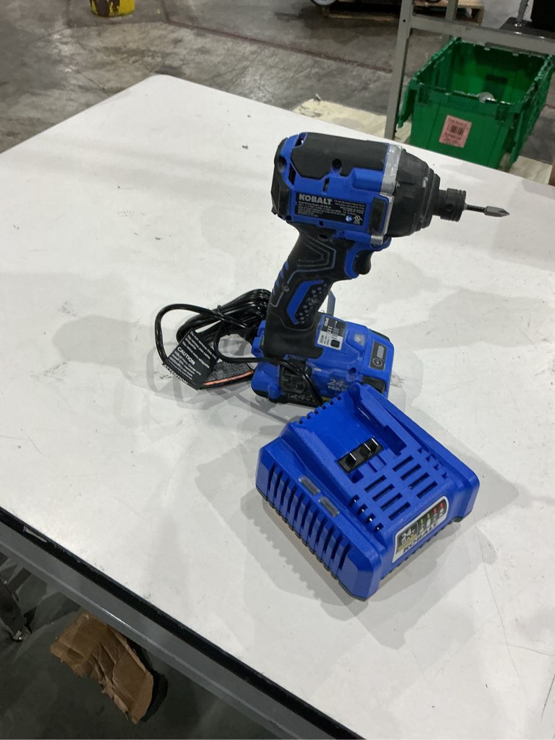 kobalt xtr 24-volt 1/4-in brushless cordless impact driver (battery included and charger included and