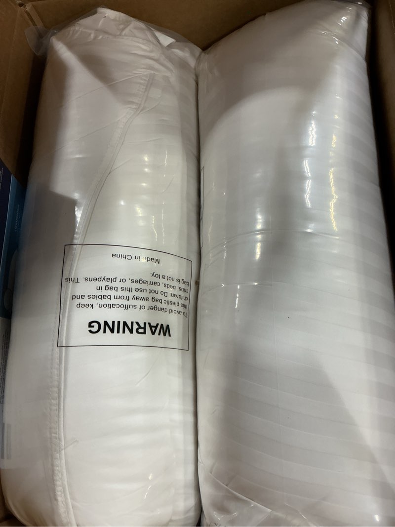 Condition photo showing New/Like New for beckham hotel collection bed pillows standard/queen size set of 2 - original soft down alternative pillow for sleeping - soft support for back, stomach or side sleepers queen / standard white