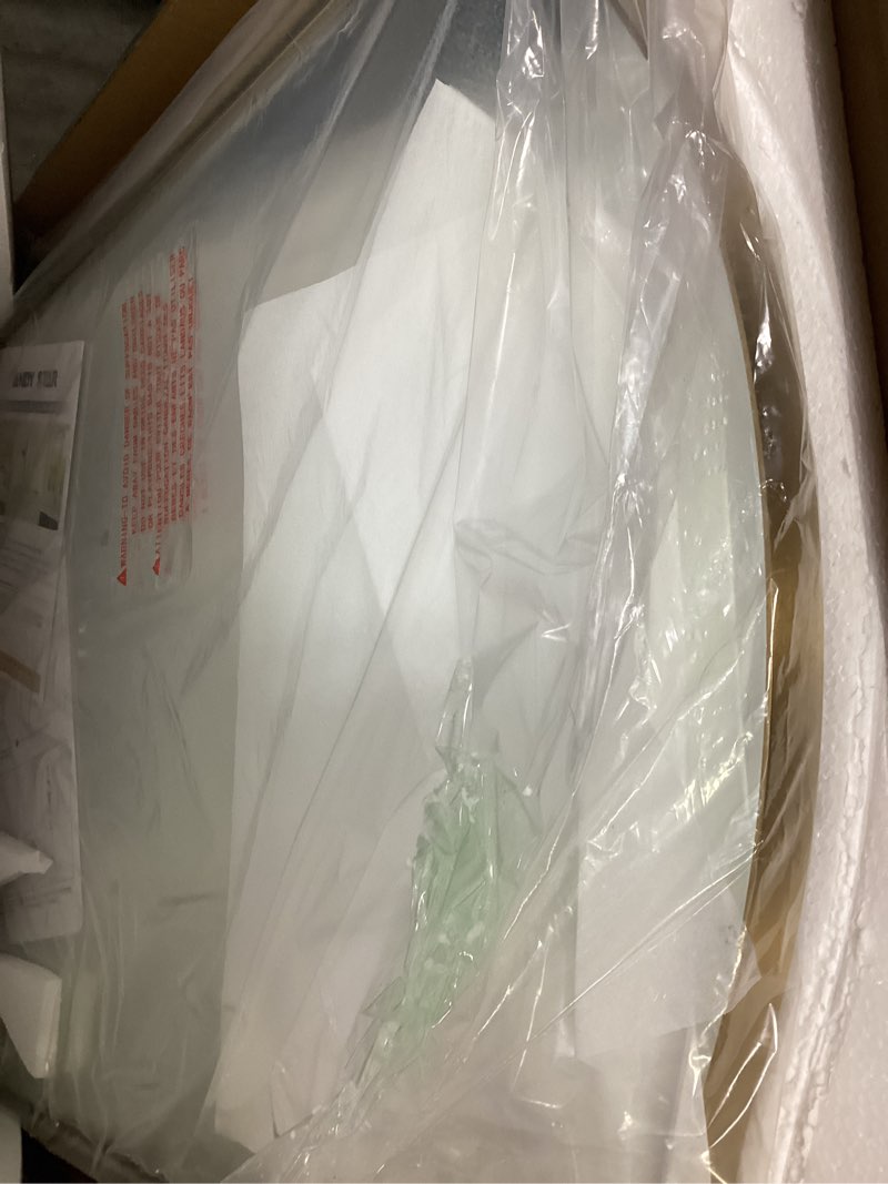 Condition photo showing Good Condition for ANDY STAR Gold Bathroom Mirror, 22"x30" Scalloped Wall Mirror in Stainless Steel Metal Frame, Unique Vanity Mirror with Modern Curved Edge Design, Ideal for Bathroom, Bedroom, Entryway Brushed Gold 30"L x 22"W