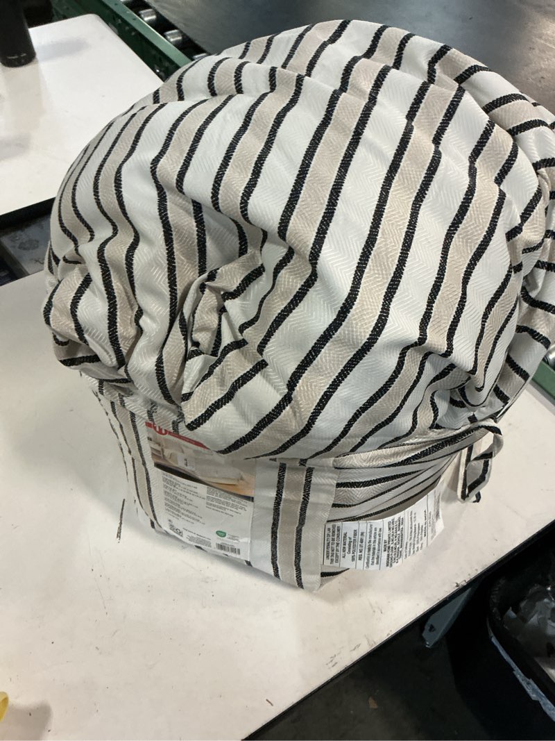 Condition photo showing Good Condition for mainstays soft touch bed in a bag 11-piece reversible tan & black striped comforter set with sheets, full