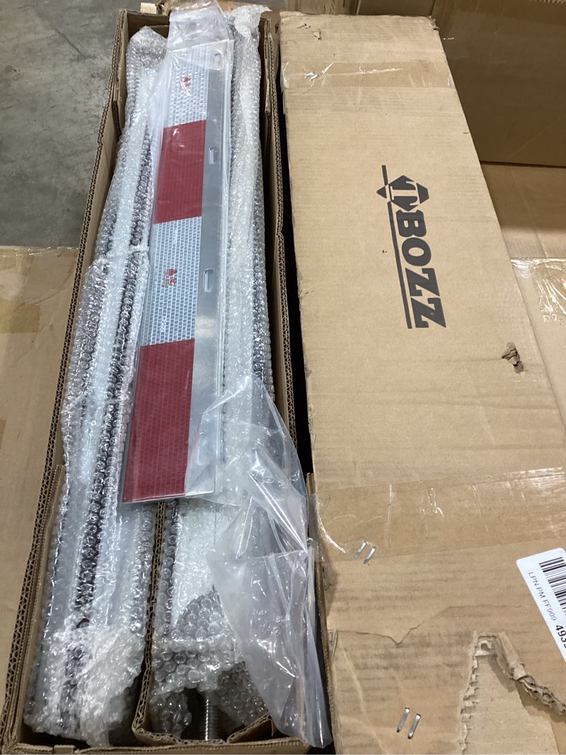 Condition photo showing Good Condition for Stainless Steel Mud Flap Hanger Rear Bar with Light Cutouts 2.5" Bolt Spacing,Spring Loaded. with Reflective Plate