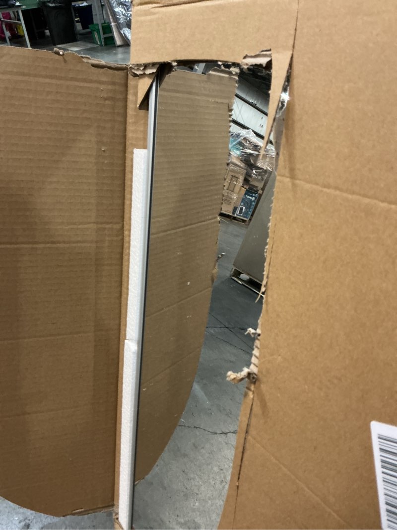 Condition photo showing Good Condition for 47x14 mirror full length door hanging wall mounted aluminum alloy metal frame dressing make-up save space half body mirrors for entryway bedroom bathroom living room 47 inch silver silver 47"l x 14"w
