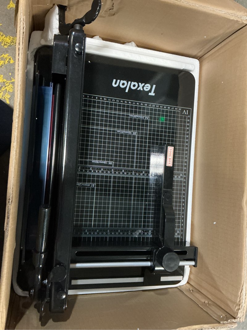 Condition photo showing Good Condition for texalan(r) heavy duty guillotine paper cutter black 400 sheets stack paper trimmer (a3-17'' paper cutter)