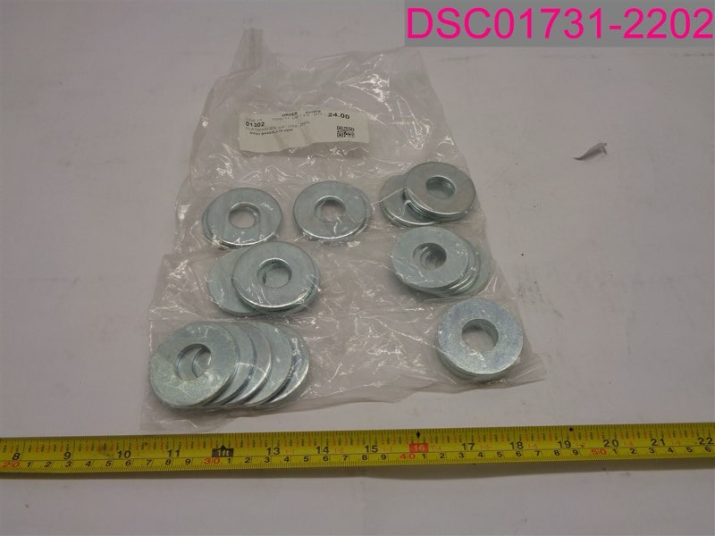 7/8\" Flat Washer USS Zinc Plated (pack  15 bag of 10 pcs for bag)
