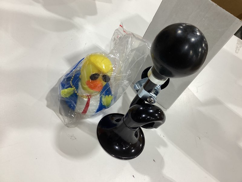 Condition photo showing Good Condition for lanxitown bike horn with rubber duck classic vintage metal twist squeeze kids bike horn for adults b