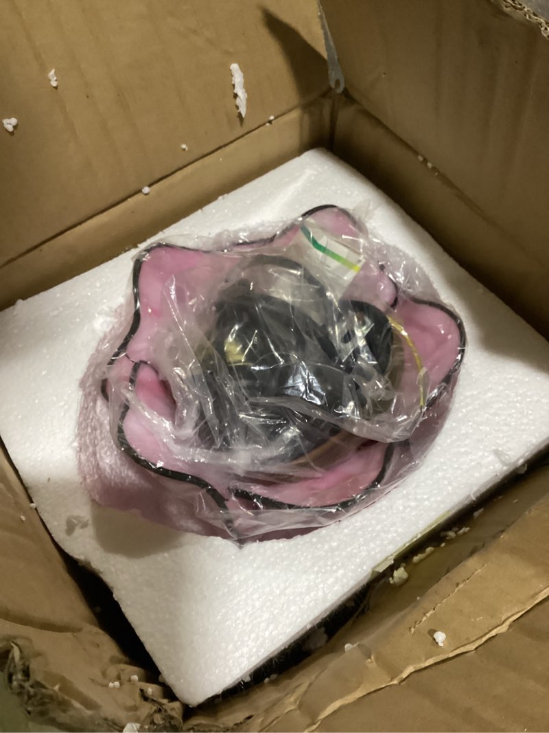 Condition photo showing Good Condition for possibly incomplete ,pink stained-glass lotus flower pendant/hanging lamp shade