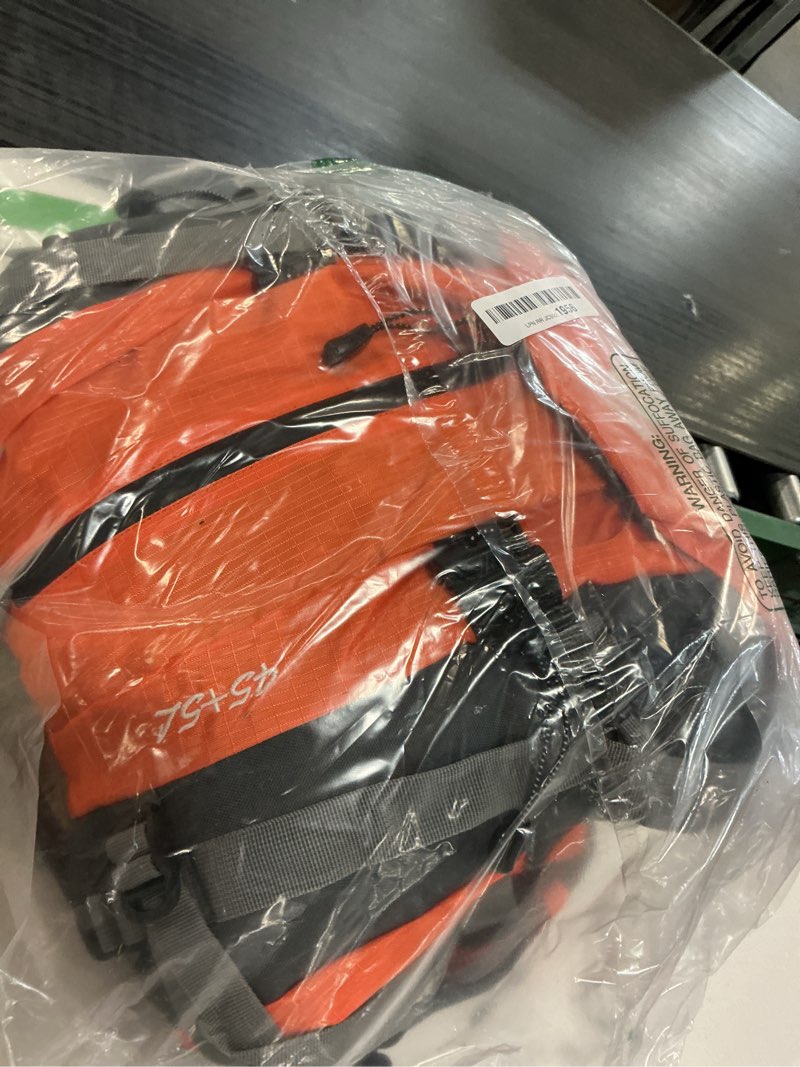 Condition photo showing Good Condition for esup 50l hiking backpack men camping backpack with rain cover 45l+5l lightweight backpacking backpack travel backpack orange