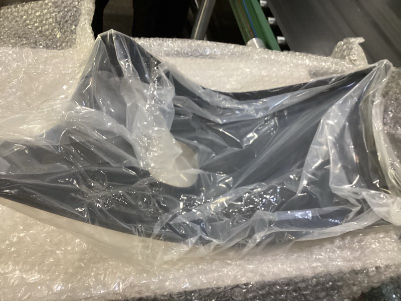 Condition photo showing New/Like New for right bumper end cap compatible with 2008-2017 freightliner cascadia bumper cover end corner extension with fog light holes
