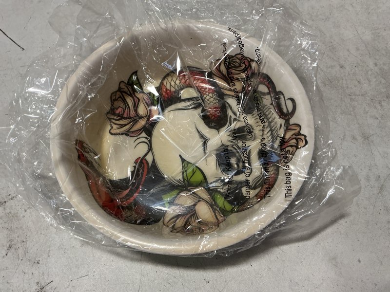 Condition photo showing New/Like New for Multipet Komodo Reptile Bowl with Skull & Snake Design, Large