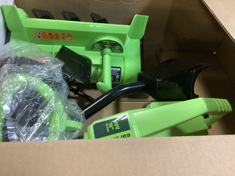 Condition photo showing Good Condition for Earthwise SN74016 40-Volt Cordless Electric Snow Shovel, Brushless Motor, 16-Inch width, 300lbs/Minute (Battery and Charger Included)
