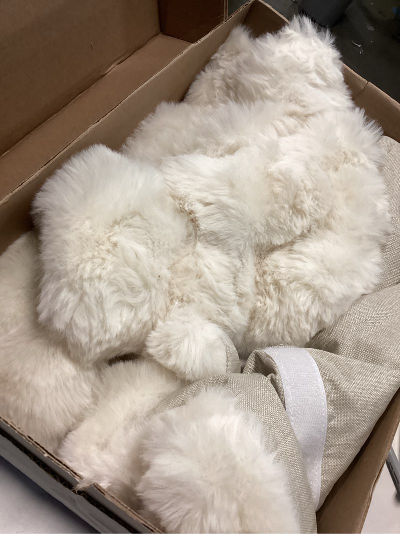 Condition photo showing As Is for CHEERHOME PETS Elevated Cat Couch Bed for Indoor Cats, Wooden Cat Sofa with Removable Washable Fluffy Cover Raised Kitty Lounge Chair Suitable for Puppy(Cat Sofa Off-White)