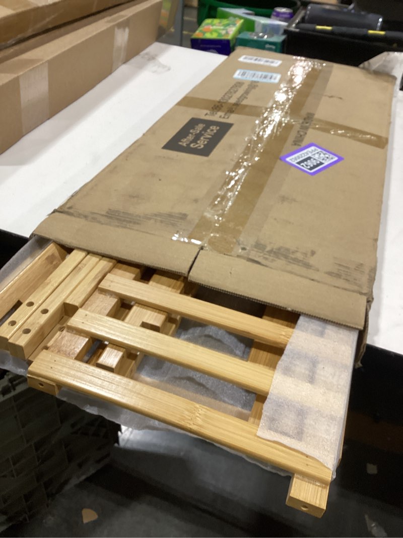 Condition photo showing New/Like New for Kids Clothing Rack for Hanging Clothes,Small Toddler Clothes Racks Bamboo Wooden Garment Dress Up Storage Costume Rack with Shelves for Laundry Drying,Short,Mini,Floor Standing 2 Tiers Bamboo Clothes Rack