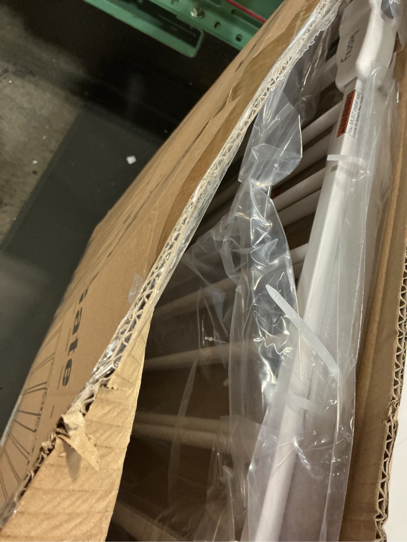 Condition photo showing New/Like New for keny 36" extra tall baby gate for stairs, 29"-42.5" wide auto close dog gate, pressure mounted easy walk through pet gate for doorways, durable safety stair gate, white white 29-42.5"wide, 36"tall