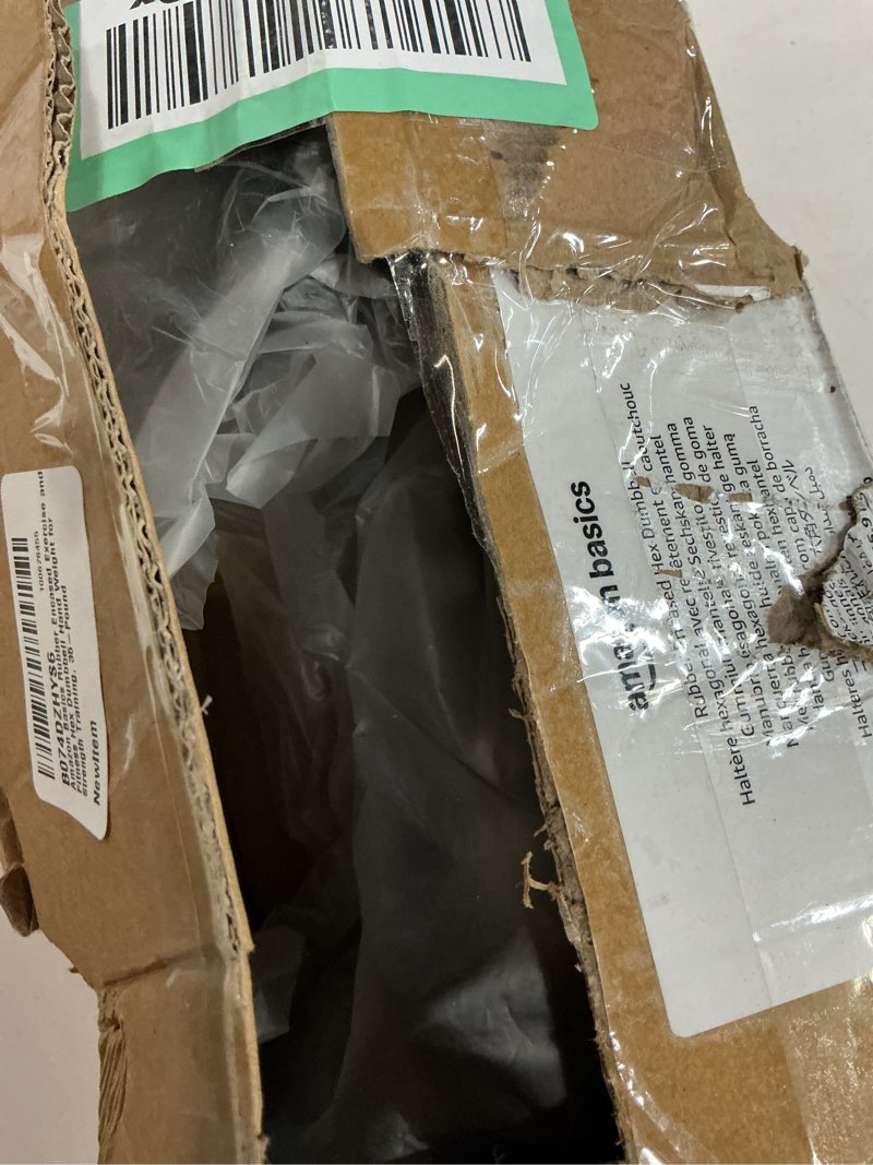 Condition photo showing New/Like New for amazon basics rubber hex dumbbell hand weight 35 pounds