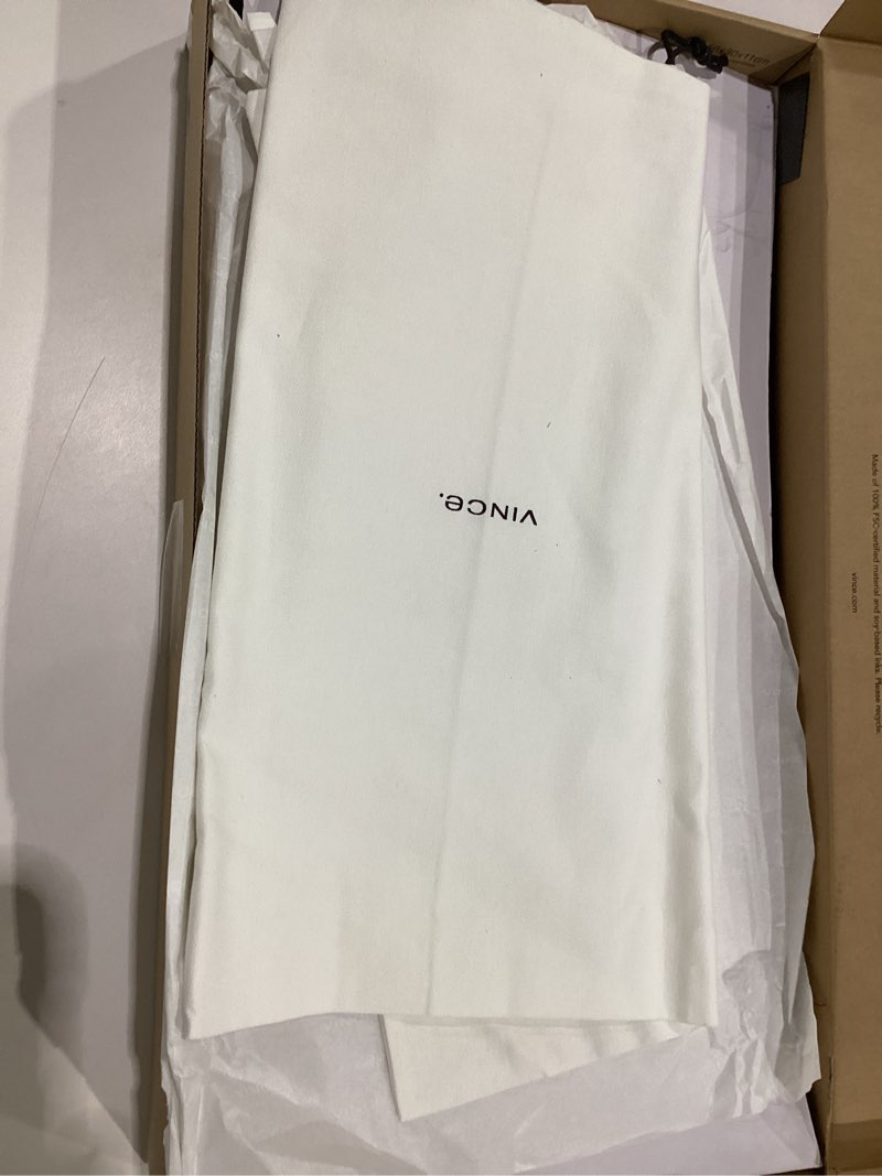 Condition photo showing New/Like New for Vince Women's Gerrie Knee High Block Heel Boot 7 Black Leather