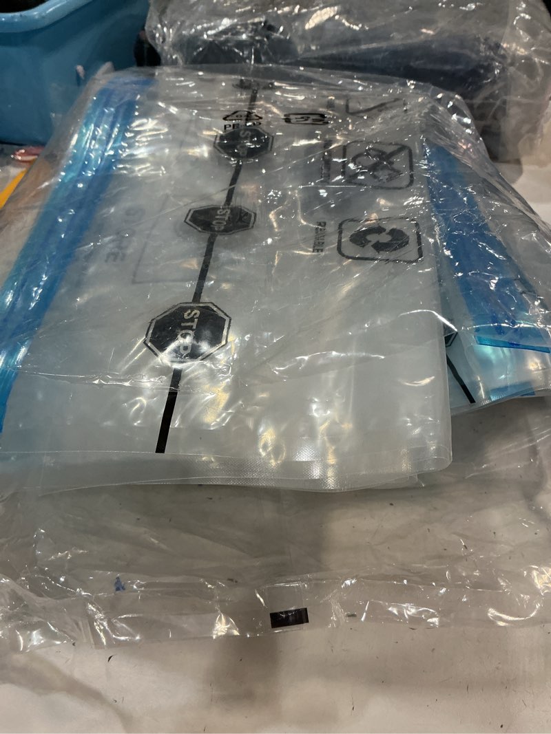 Condition photo showing As Is for Vacuum Storage Bags with Hand Pump, Plastic Packaging Bags, 80% Space Saver Vacuum Seal Bags for Clothing, Travel Lugggage, Blankets, Comforters, 06  Large