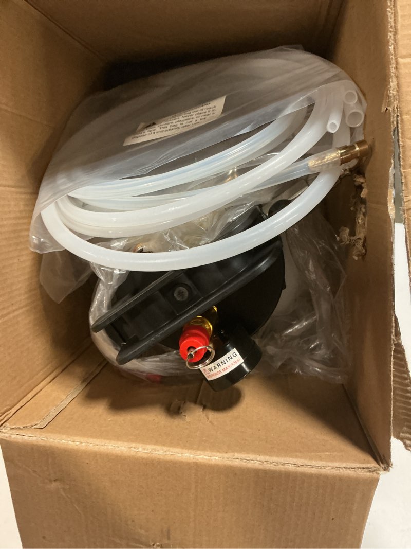 Condition photo showing New/Like New for bilitools transmission fluid transfer pump air operated, 8l (2.1 gallons) automatic pneumatic vacuum oil fluid extractor dispenser atf refill kit with 15 atf adapters 8l (2.1 gallons) - transmission fluid transfer pump
