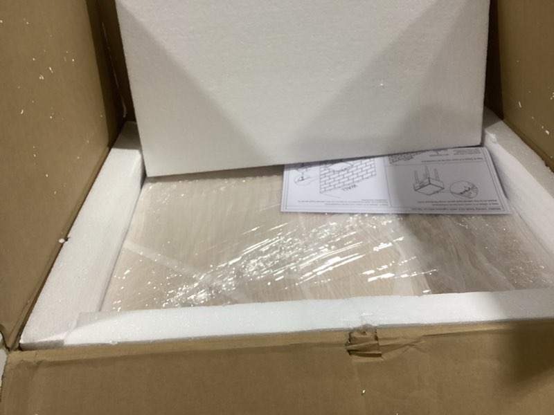 Condition photo showing Good Condition for Muwuele Solid Wood Small Vanity Desk with Mirror and Lights, Narrow Makeup Vanity for Small Space, Flip Top Vanity Side Table, 3 Color Modes & Adjustable Brightness, 19.6" Slim Dressing Table, Natural Natural 19.6" Wide