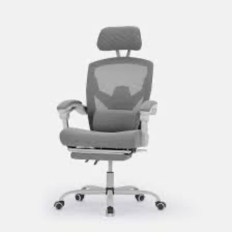 sweetcrispy office computer desk chair with footrest,ergonomic high-back mesh rolling work swivel ch