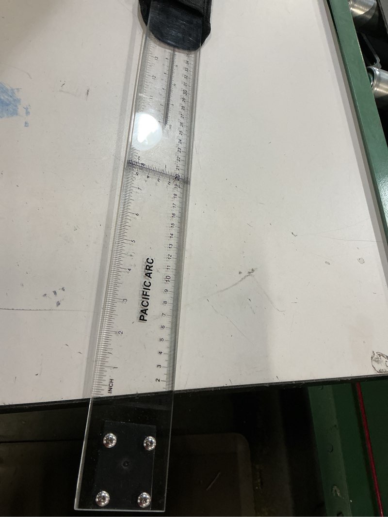Condition photo showing As Is for Pacific Arc 36 Inch T Square, Traditional Acrylic Graduated in Inch and Metric, Detachable Head