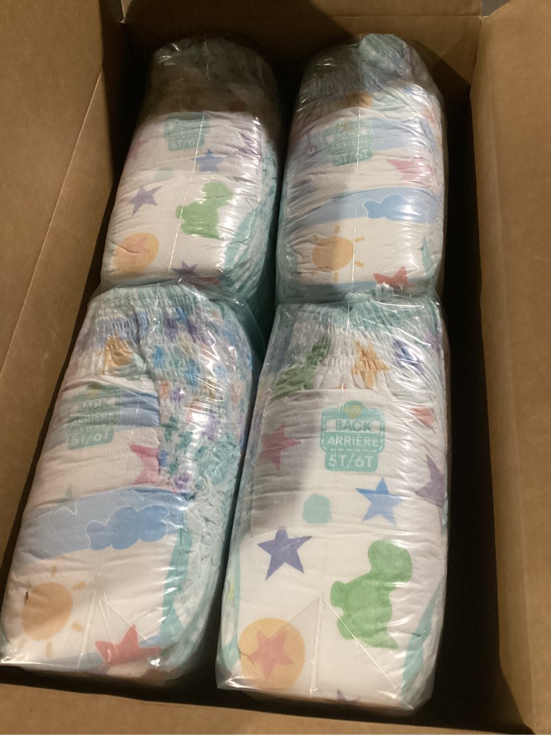 Condition photo showing New/Like New for easy ups girls & boys potty training pants, size 5t-6t, 84 count, peppa absorbent training underwear, up to 100% leakproof day and night, hypoallergenic (packaging may vary) 5t-6t 84
