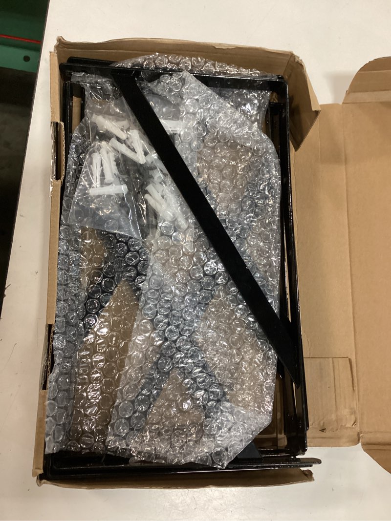 Condition photo showing Good Condition for hiceeden 12 pack heavy duty shelf brackets, 12 in x 8 in wall mount steel l shelf bracket, angle brackets for floating shelves, black metal powder-coated
