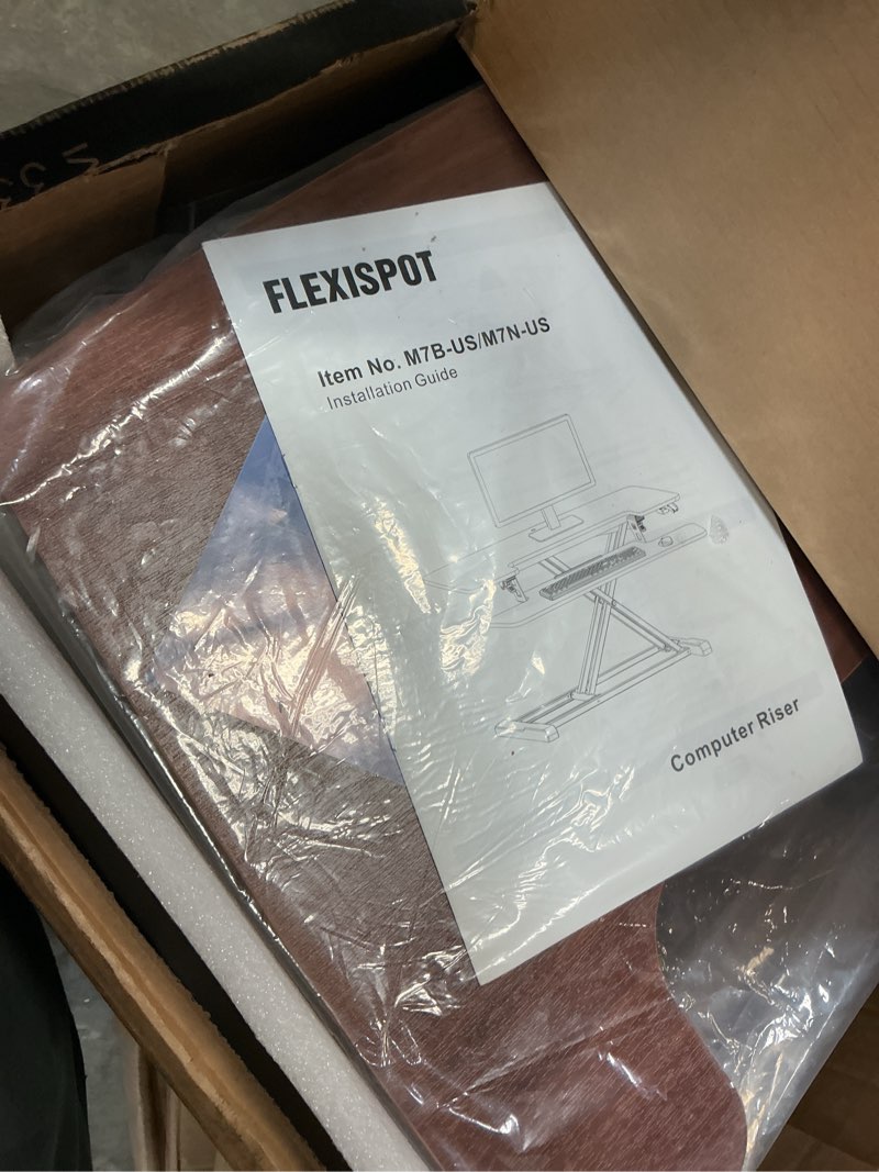 Condition photo showing Good Condition for flexispot 28.4" alcove sit-stand desk riser with keyboard 
