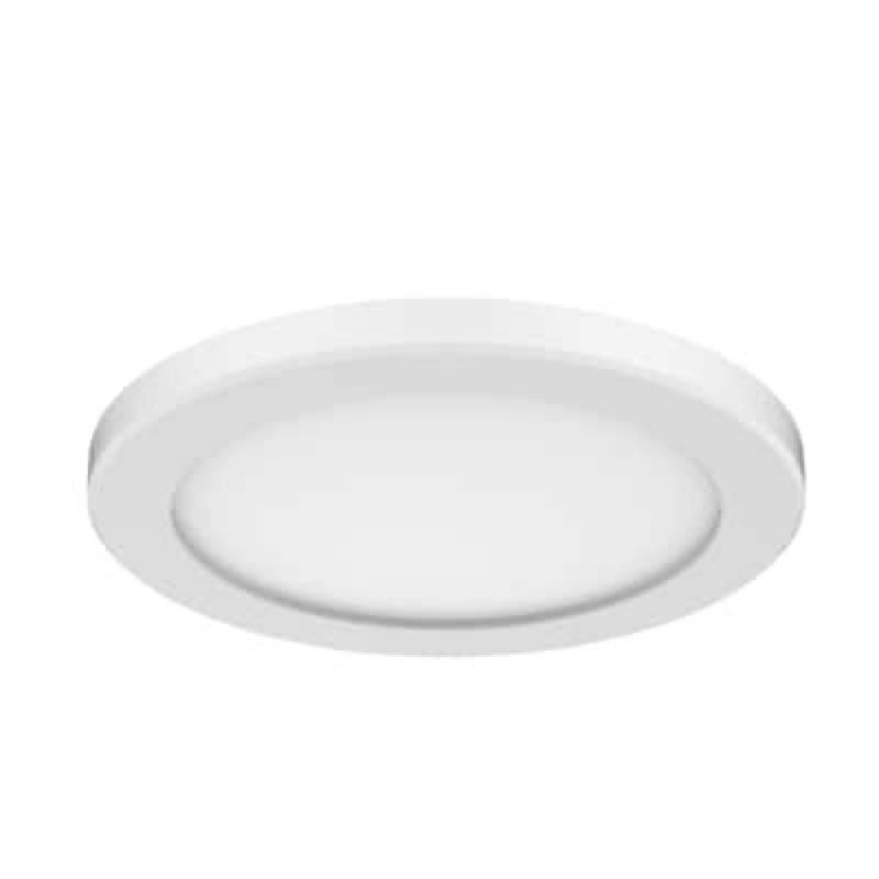 project source 7.5-in white indoor 1 -light led tunable white flush mount light with plastic