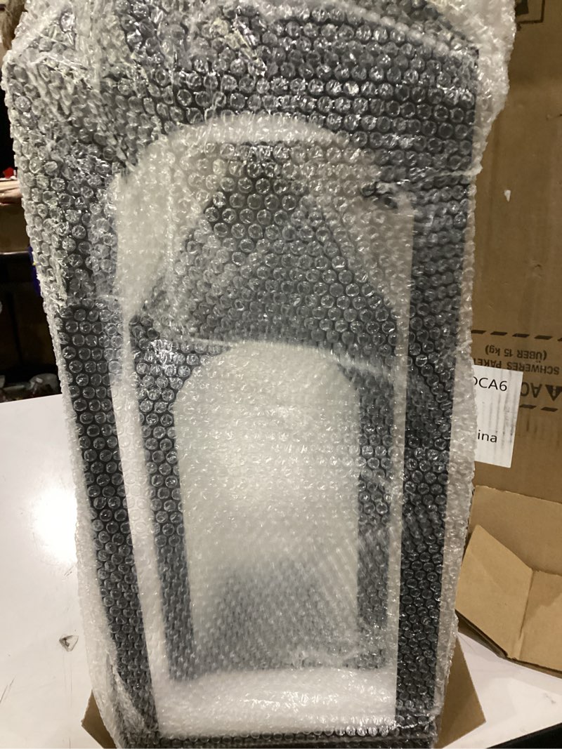 Condition photo showing New/Like New for large outdoor lanterns for porch: 23" & 17" set of 2 floor lantern decorative indoor candle holder for fireplace front porch patio modern home decor without glass large set