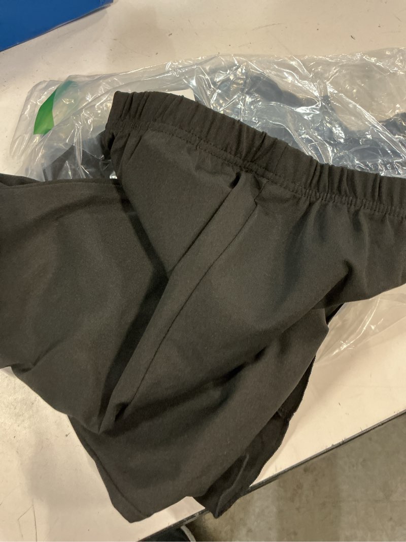Condition photo showing Good Condition for oyoangle girl's formal wear 2 piece outfits button ruffle hem puff sleeve blazer and flare pants suit set 12 years black
